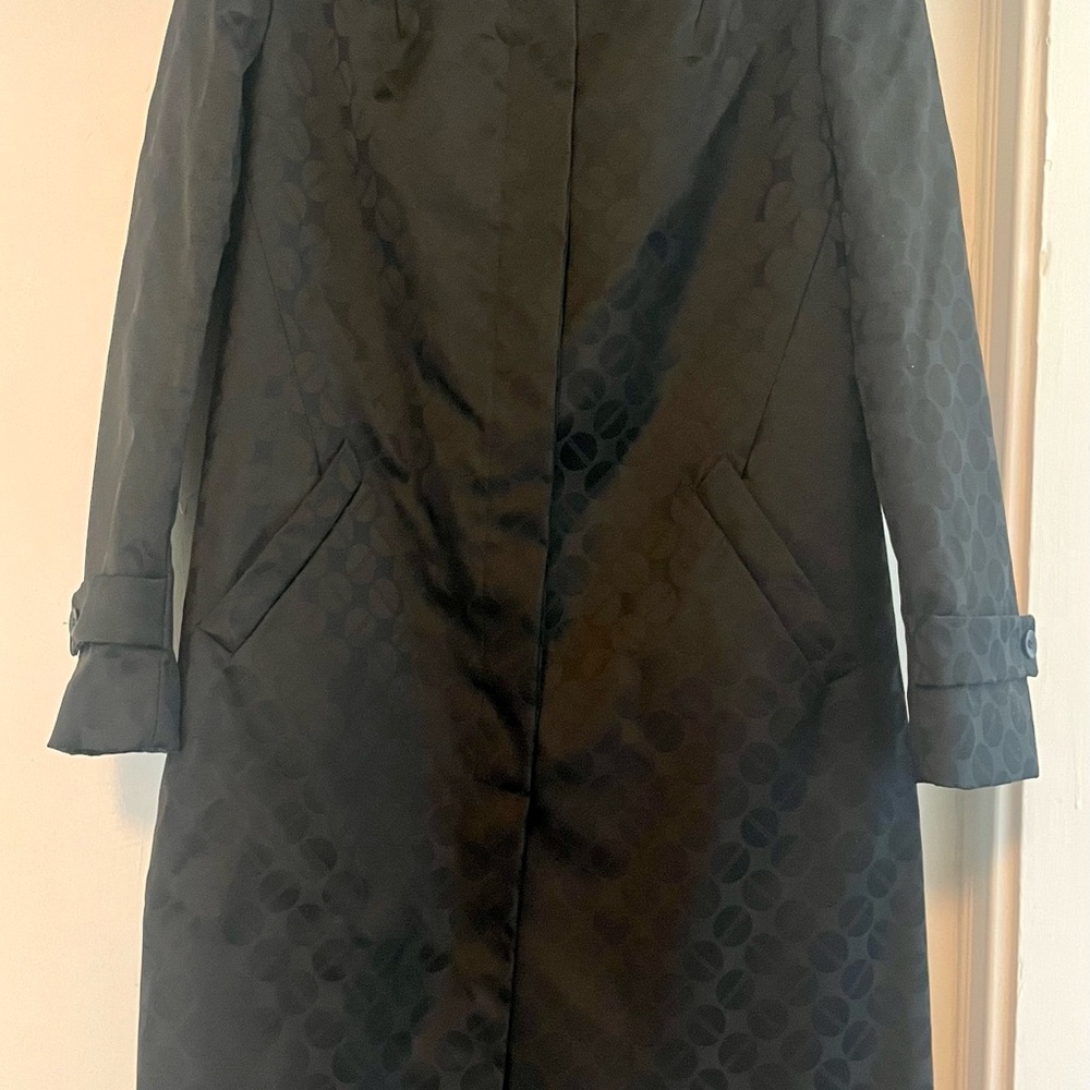 Borbonese Classic Black Trench Coat with Tailored Silhouette Size48made in Italy